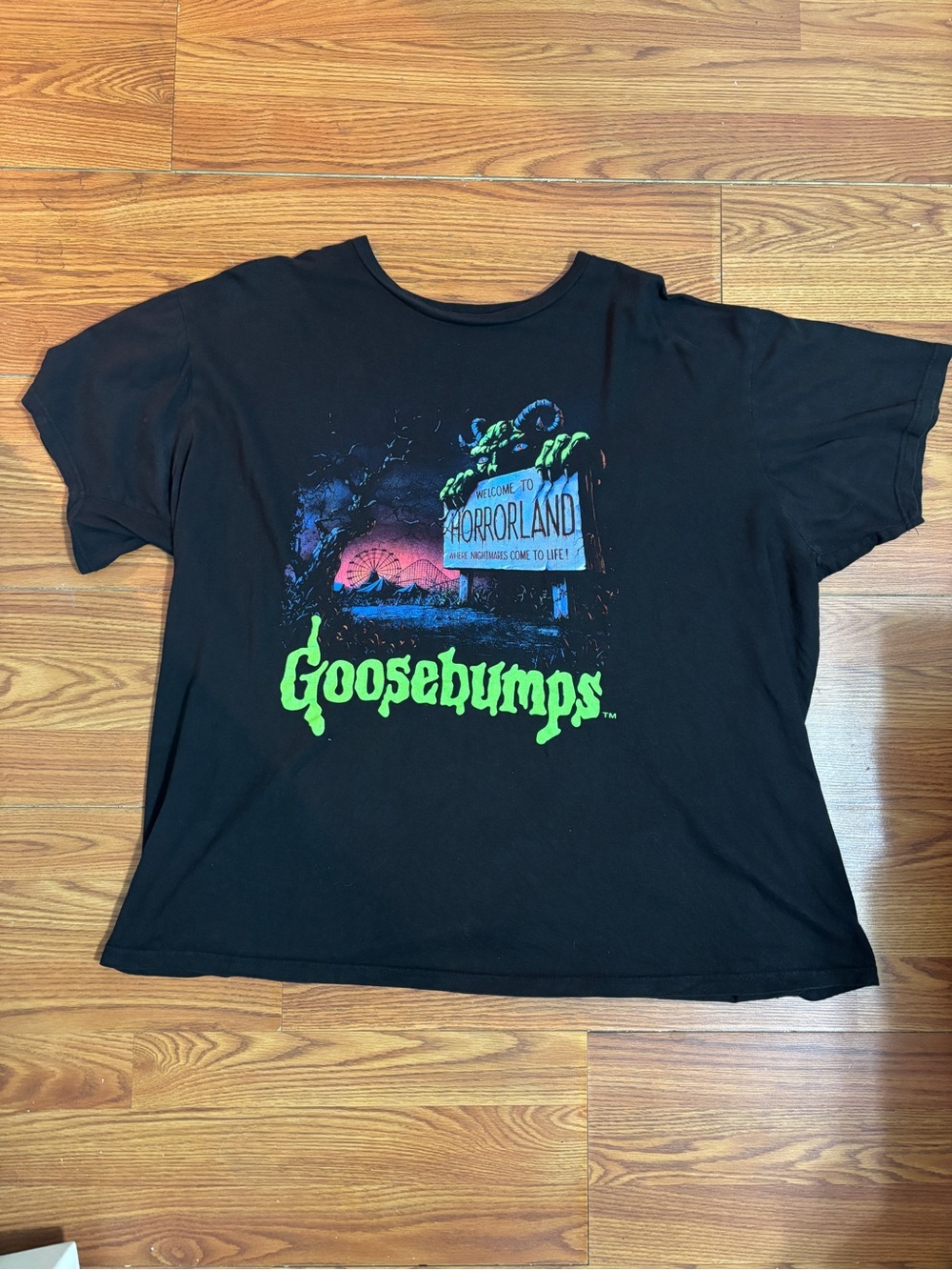 Goosebumps Black Graphic Tee - Horrorland Design 2xl